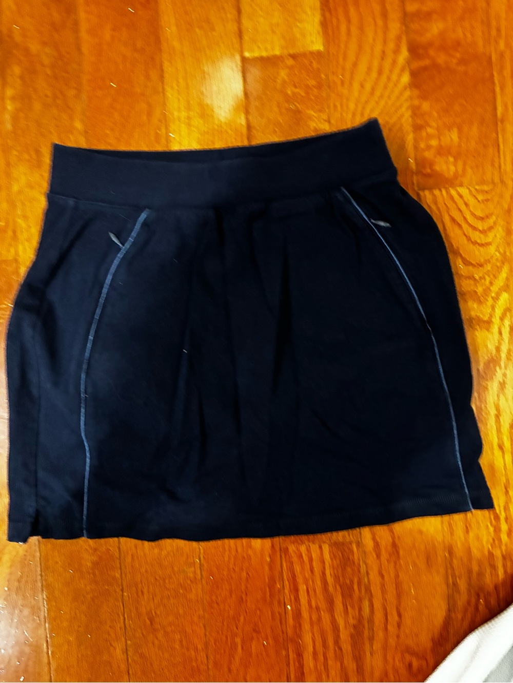 Talbots Navy Stretch Skirt with Elastic Waistband